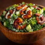 Hot Honey Blackened Shrimp Caesar Salad Recipe