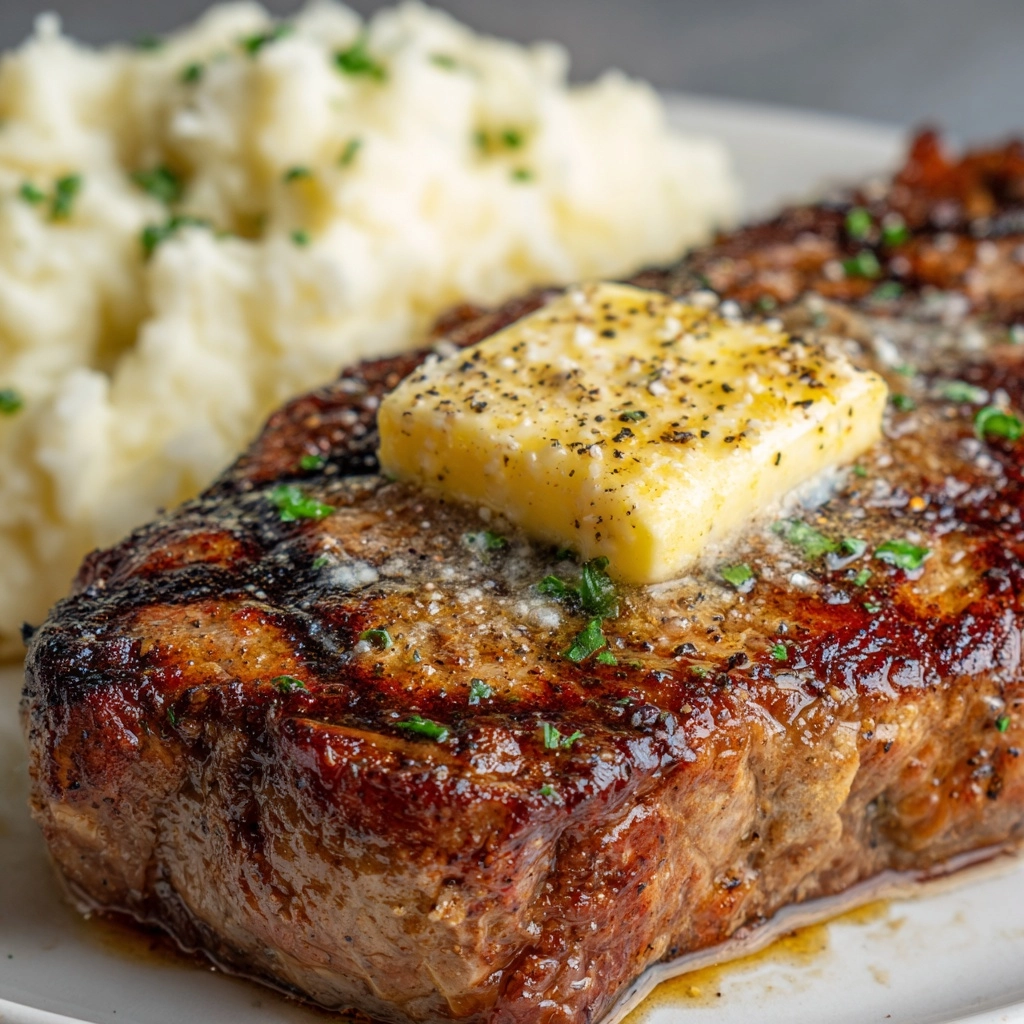 Marinated Air Fryer Ribeye Steak Recipe - Recipe Image