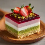 Strawberry Pistachio Mousse Cake Recipe