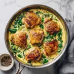 Creamy Garlic Skillet Chicken with Spinach Recipe