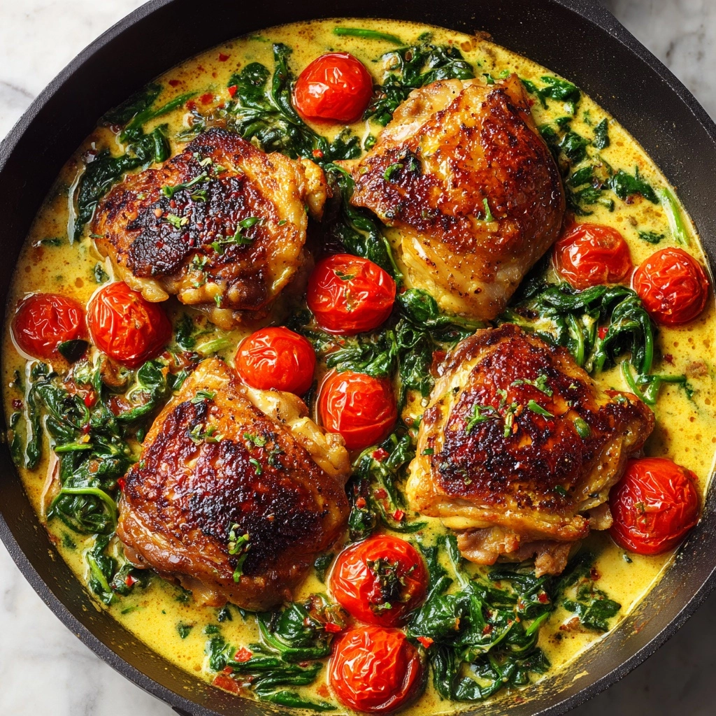 Creamy Pesto Chicken with Roasted Tomatoes and Spinach Recipe - Recipe Image