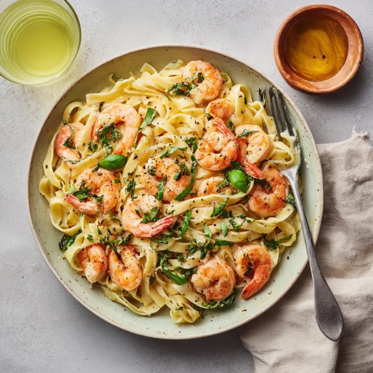 Shrimp Scampi with Whole Wheat Pasta Recipe