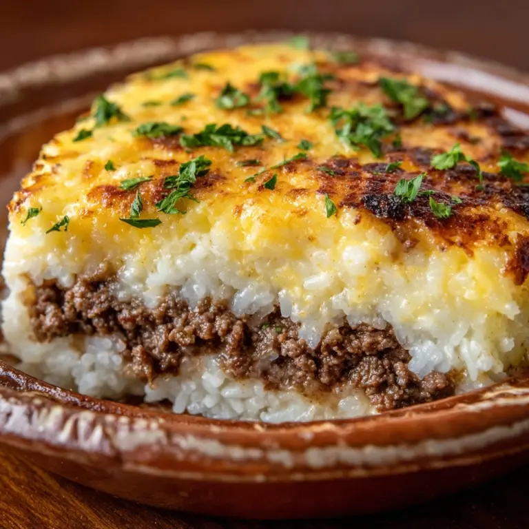 French Onion Ground Beef and Rice Casserole Recipe