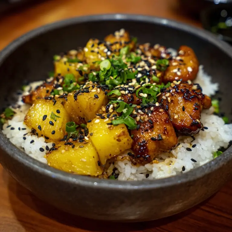 Baked Pineapple Chicken Bowls Recipe
