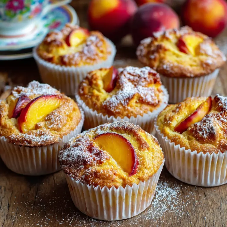 Peach Financiers: Elegant French Almond Cakes Recipe