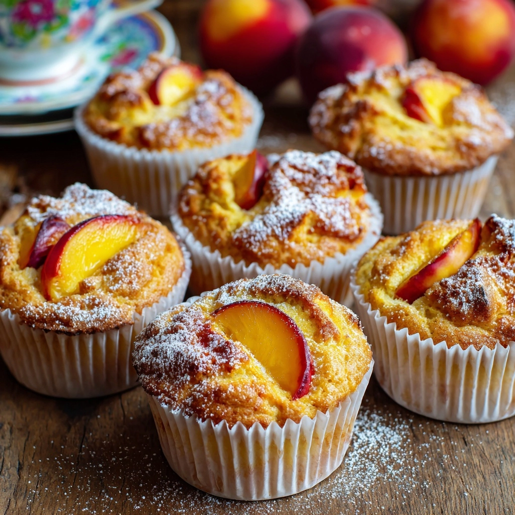 Peach Financiers: Elegant French Almond Cakes Recipe - Recipe Image