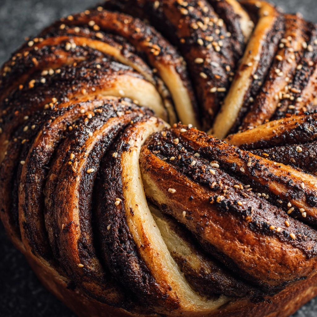 Swirled Chocolate Challah Bread Recipe - Recipe Image