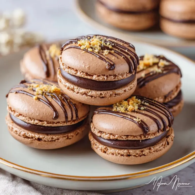 Nutella Drizzle Macarons Recipe