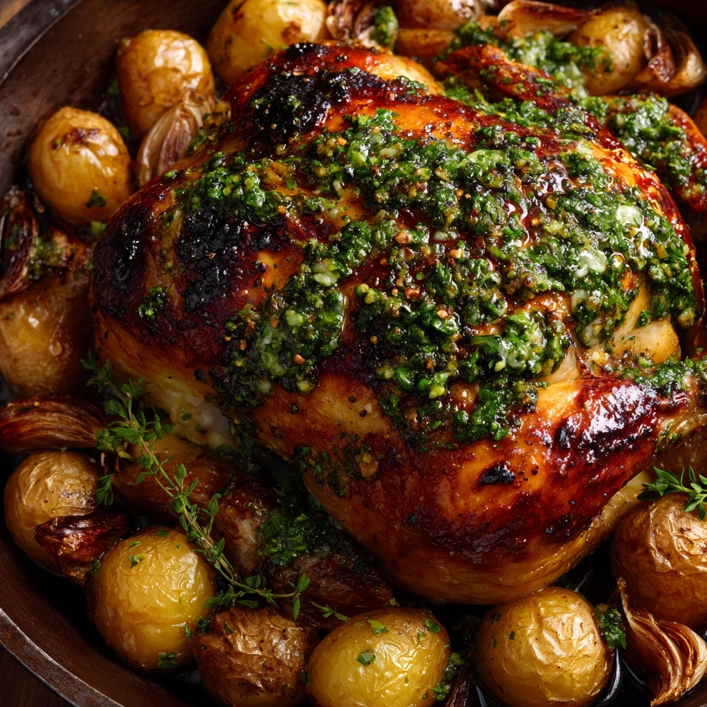 Red Chimichurri Whole Roasted Chicken Recipe - Recipe Image