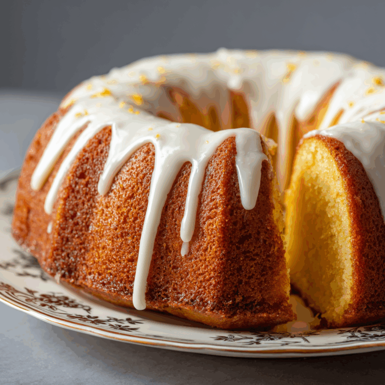 Vanilla Buttermilk Pound Cake with Cream Cheese Glaze Recipe