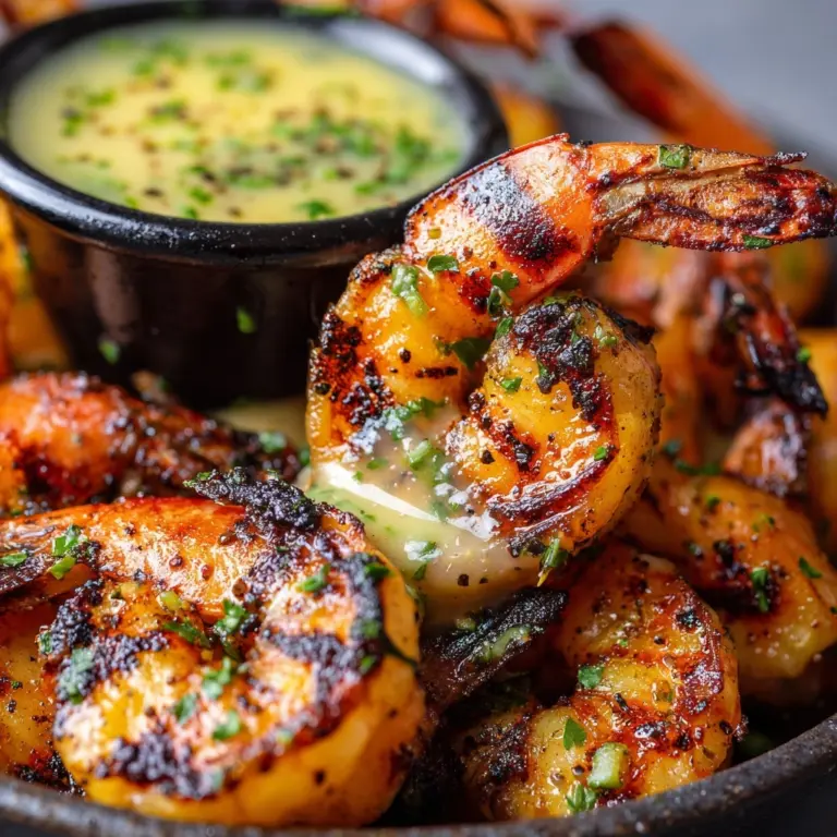 Spicy Garlic Parmesan Grilled Shrimp with Lemon-Herb Aioli Recipe