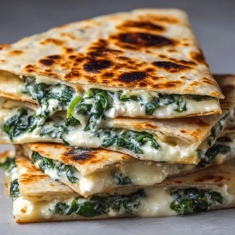 Spinach Feta Quesadillas Recipe