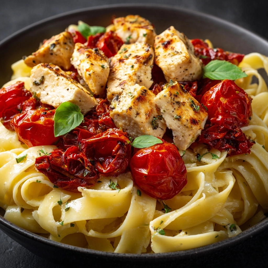 Tuscan Chicken Pasta Recipe - Recipe Image