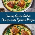 Creamy Garlic Skillet Chicken with Spinach Recipe