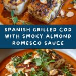Spanish Grilled Cod with Almond Romesco Sauce Recipe
