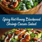 Hot Honey Blackened Shrimp Caesar Salad Recipe