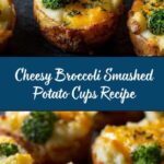 Broccoli Cheddar Smashed Potato Cups Recipe