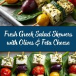 Greek Salad Skewers with Olives and Feta Recipe