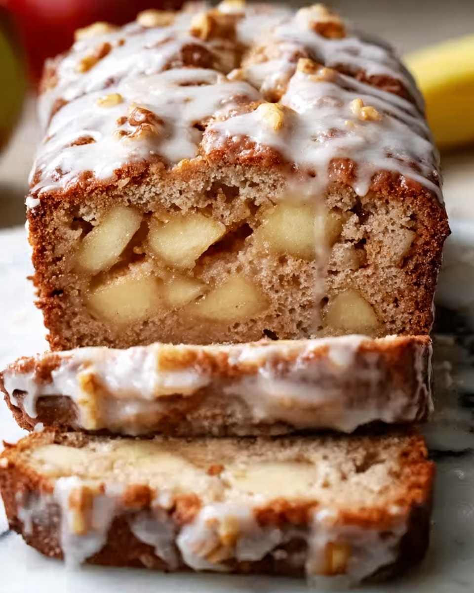 Apple Fritter Bread with Cinnamon and Sweet Glaze Recipe - Recipe Image