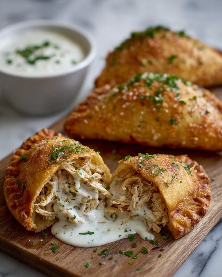 Air Fryer Chicken Alfredo Calzones Recipe