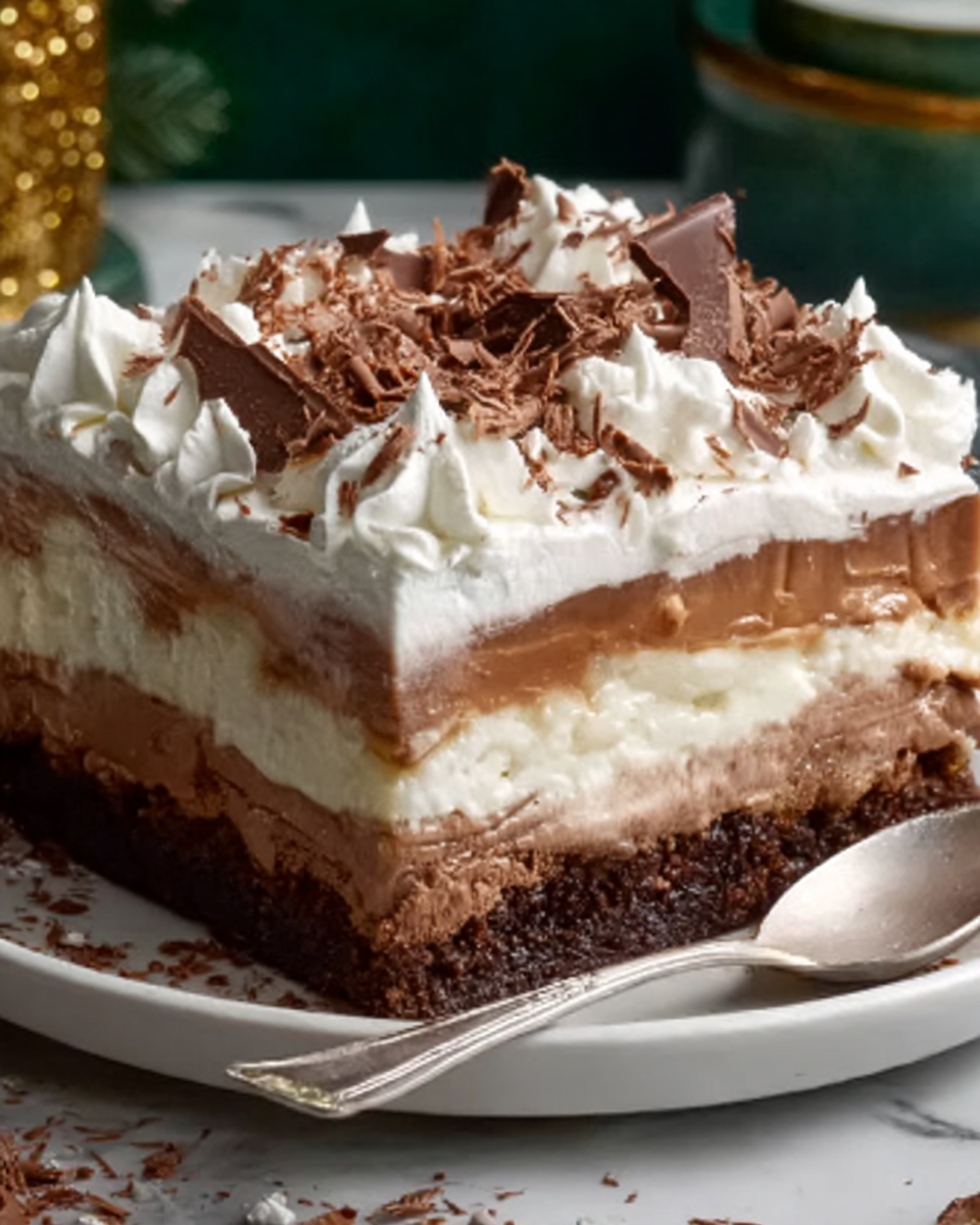 Hot Chocolate Lasagna Recipe - Recipe Image