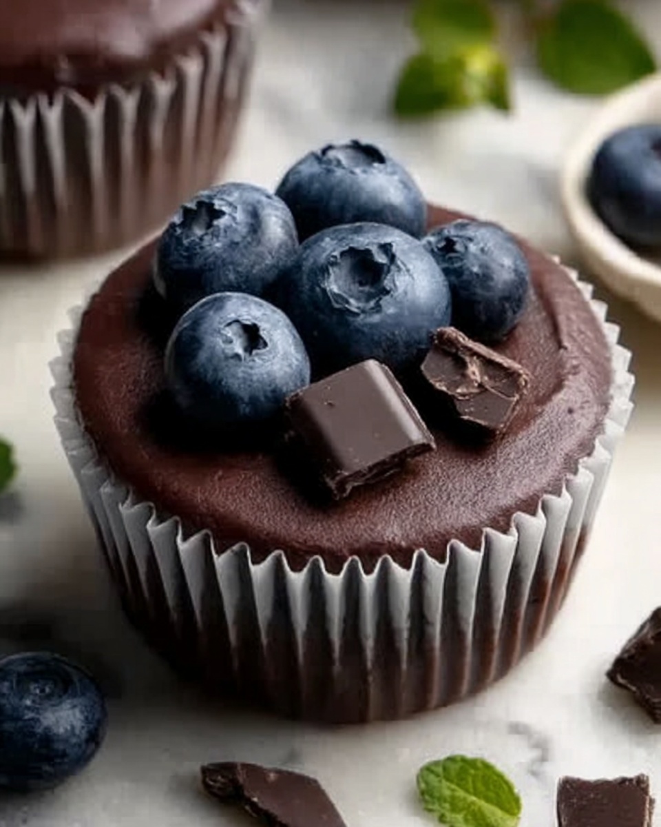 Dark Chocolate & Blueberry Frozen Yogurt Bites Recipe - Recipe Image
