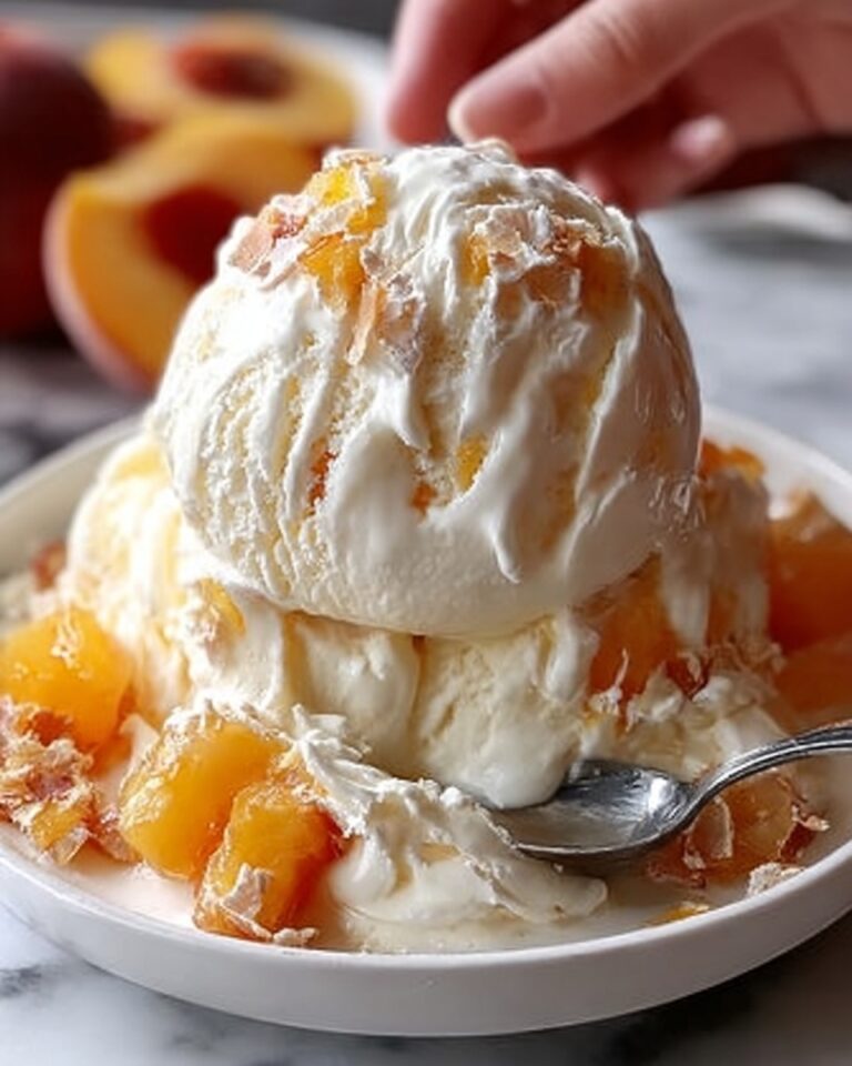 Homemade Peach Ice Cream Recipe