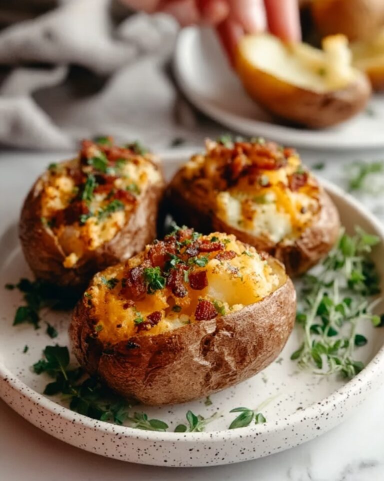 Air Fryer Baked Potato with Crispy Skin and Perfect Toppings Recipe