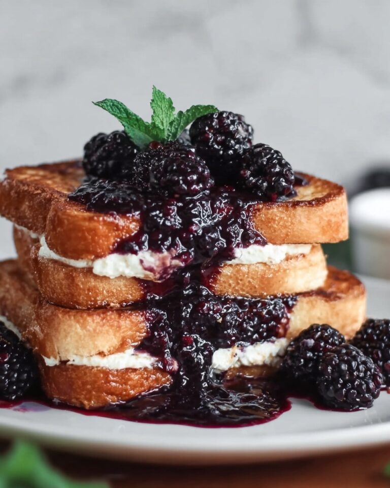 Cream Cheese Stuffed French Toast with Blackberry Recipe