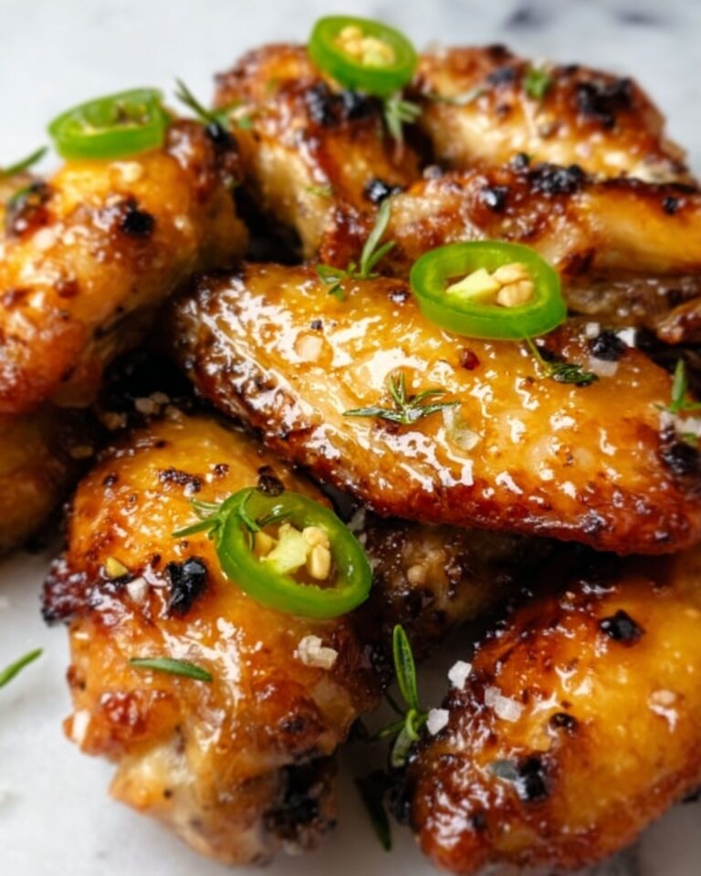 Grilled Chicken Wings with Peperoncini Garlic Butter Recipe