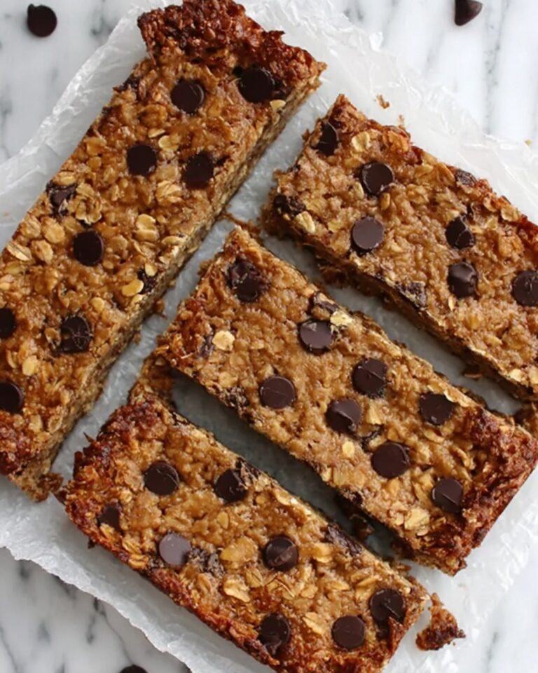 Healthy Chocolate Chip Oatmeal Bars Recipe