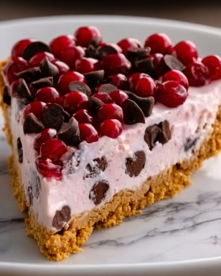 No-Bake Easy Cherry Chocolate Chip Pie Recipe