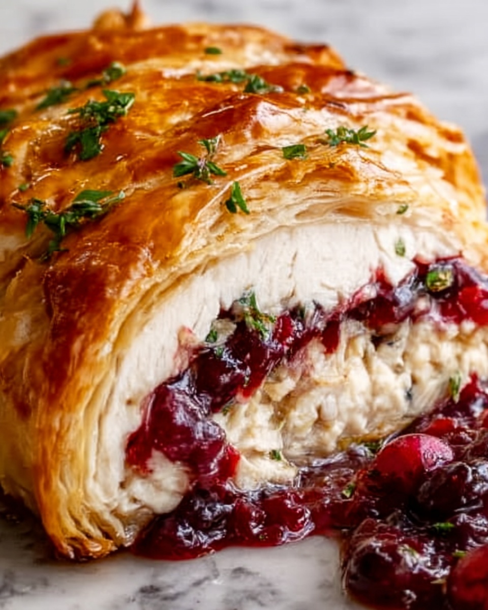 Cranberry Hazelnut Turkey Wellington Recipe - Recipe Image