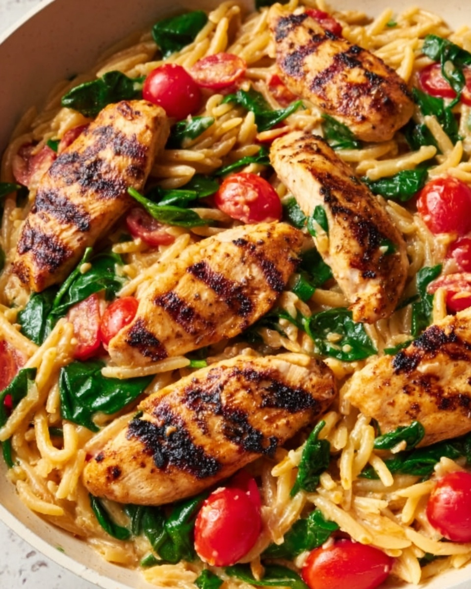 One-Pot Chicken Orzo Skillet Recipe - Recipe Image