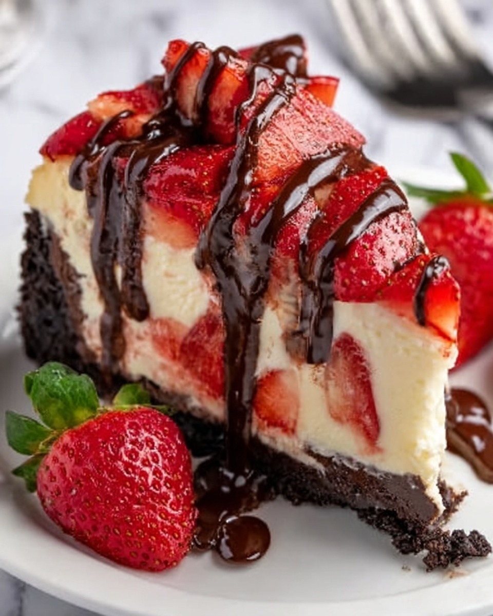 Chocolate Strawberry Cheesecake Recipe - Recipe Image