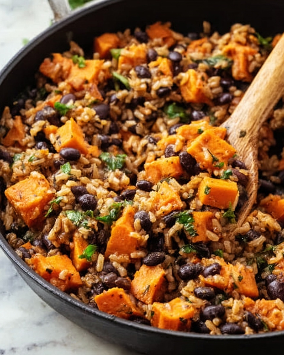 Southwest Sweet Potato, Black Bean, and Rice Skillet Recipe - Recipe Image