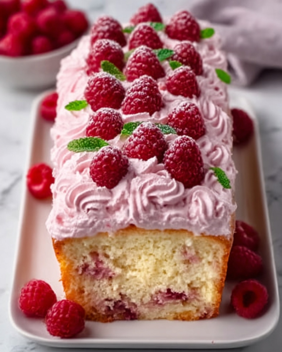 Lemon Raspberry Loaf Cake Recipe - Recipe Image