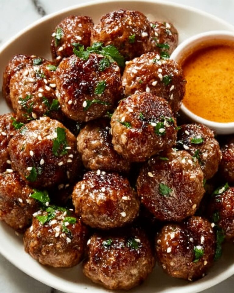 Korean BBQ Meatballs with Spicy Mayo Dip Recipe