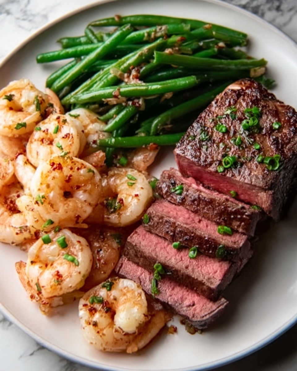 Garlic Butter Ribeye Steak and Shrimp Recipe - Recipe Image