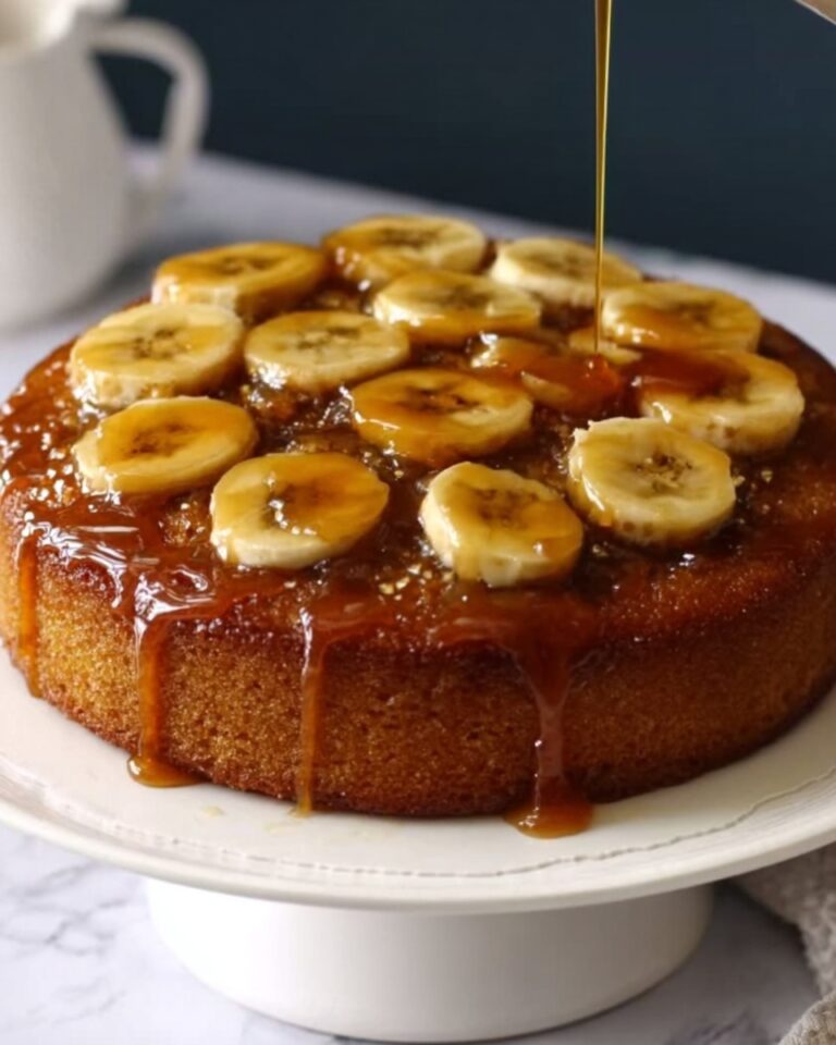 Caramelized Upside-Down Banana Cake Recipe