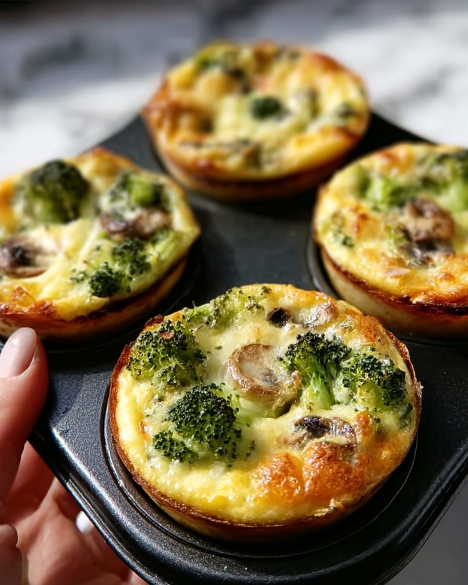Veggie-Packed Broccoli & Mushroom Egg Cups Recipe - Recipe Image