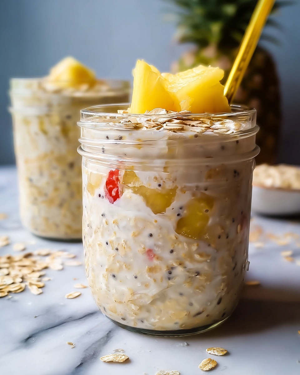 Pineapple Upside-Down Overnight Oats Recipe - Recipe Image