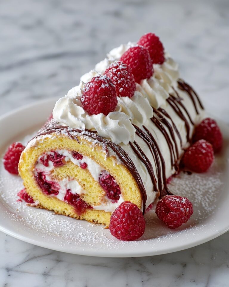 Raspberry White Chocolate Cake Roll Recipe