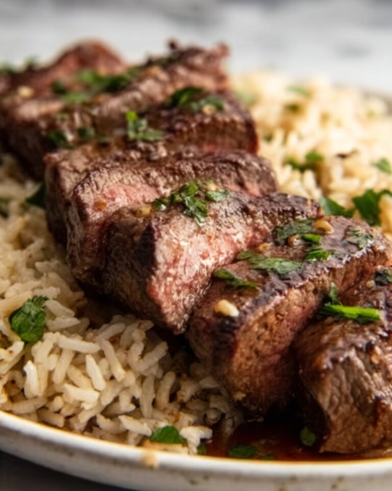 Honey Garlic Butter Steak and Rice Skillet Recipe