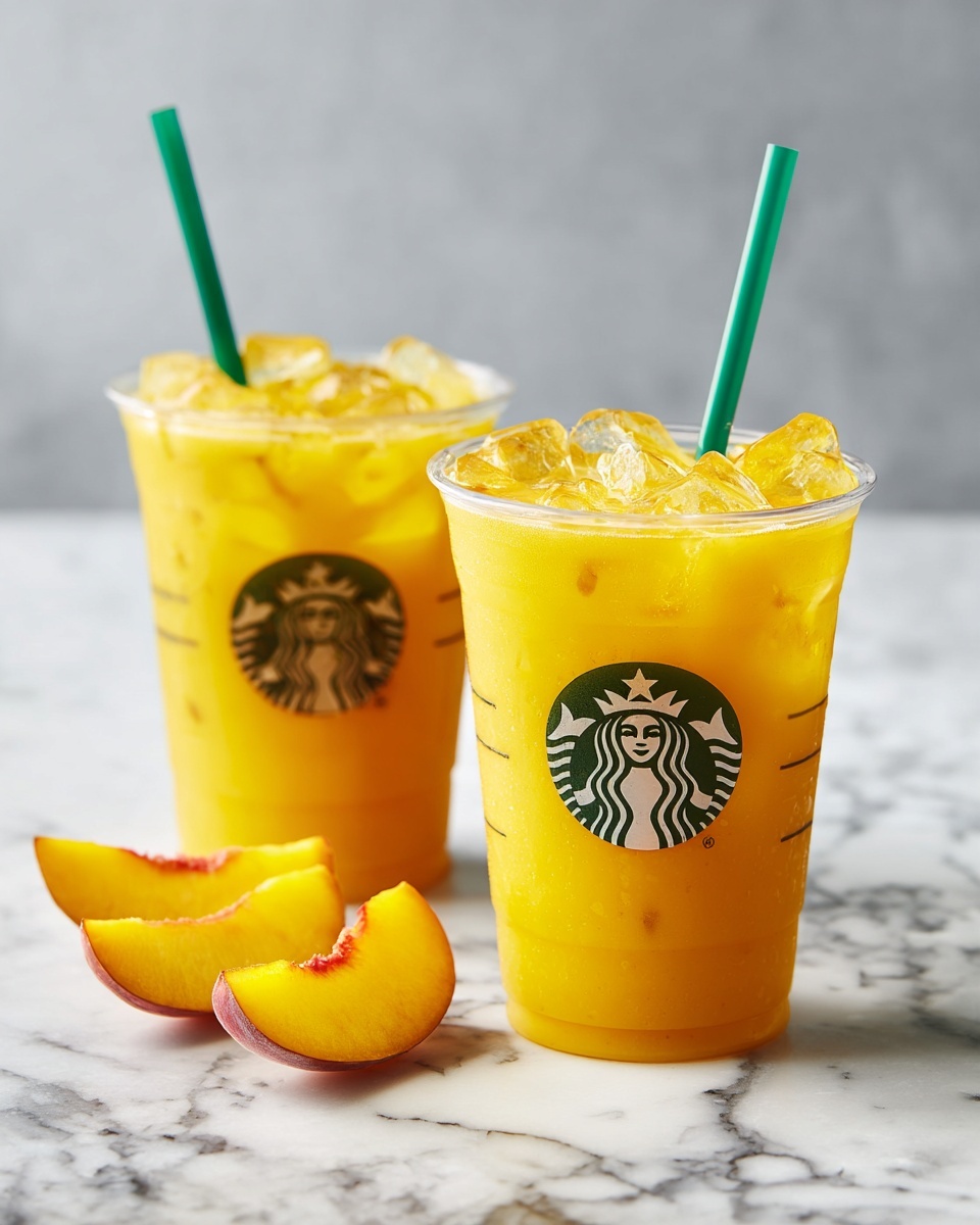 Iced Peach Green Tea Lemonade Recipe - Recipe Image
