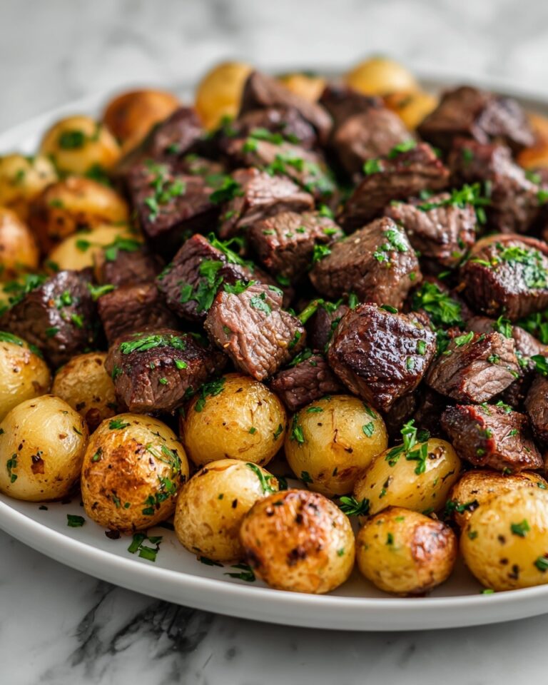 Garlic Butter Steak Bites and Potatoes Recipe