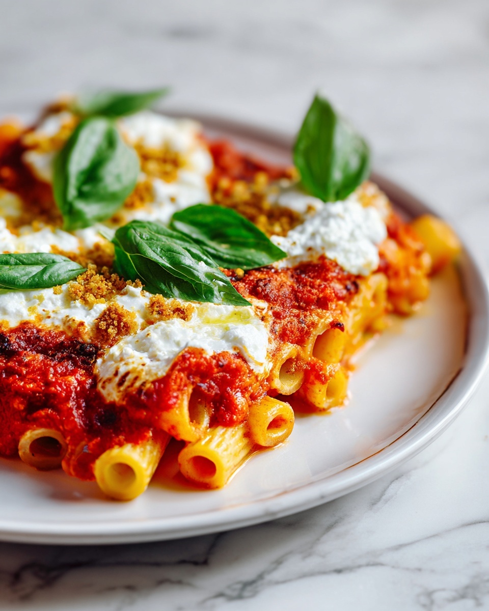 Chicken Parmesan Casserole with Penne Pasta Recipe - Recipe Image