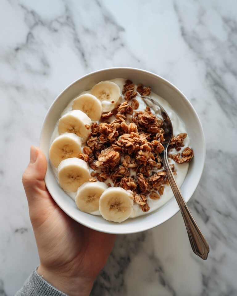 High Protein Banana Pudding Greek Yogurt Bowl Recipe