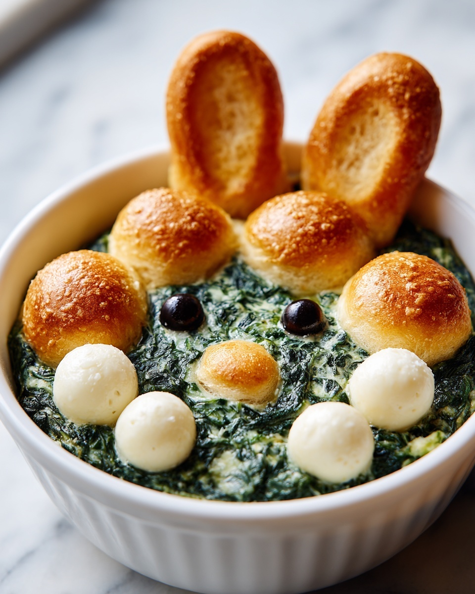 Easter Bunny Spinach Dip Recipe - Recipe Image