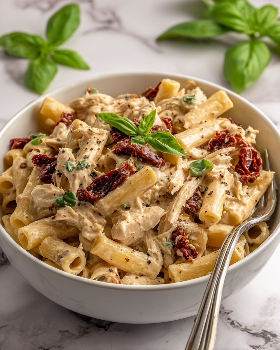 Creamy Sun-Dried Tomato Chicken Pasta Recipe - Recipe Image